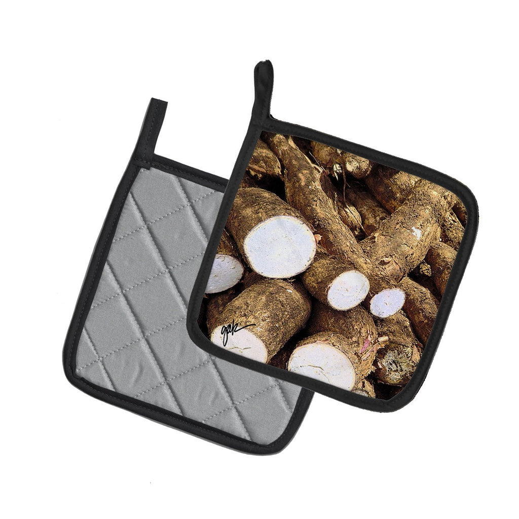 Pot Holder Set of 2 Heat Resistant Quilted Hot Pads 7.5 x 7.5 Inch, Insulated Kitchen Trivets for Cooking & Baking