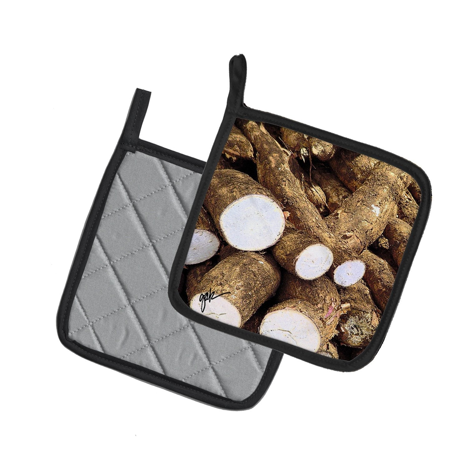 Pot Holder Set of 2 Heat Resistant Quilted Hot Pads 7.5 x 7.5 Inch, Insulated Kitchen Trivets for Cooking & Baking
