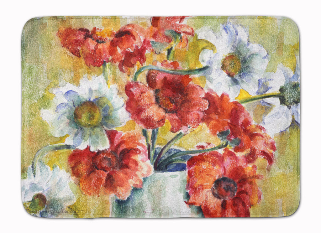 Flowers by Fiona Goldbacher Memory Foam Kitchen Mat Machine Washable Anti-Fatigue Cushion Comfort Bath or Kitchen Rug
