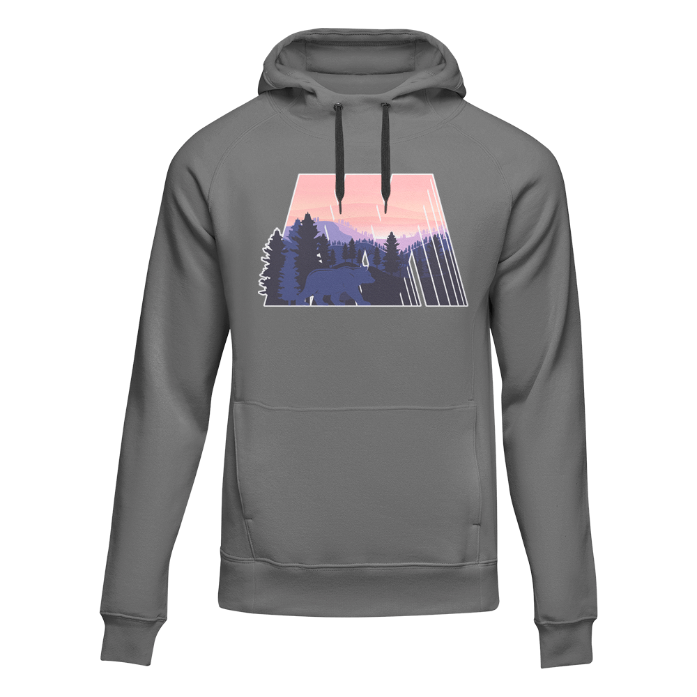 Geometric Camping Adult Fleece Hoodie