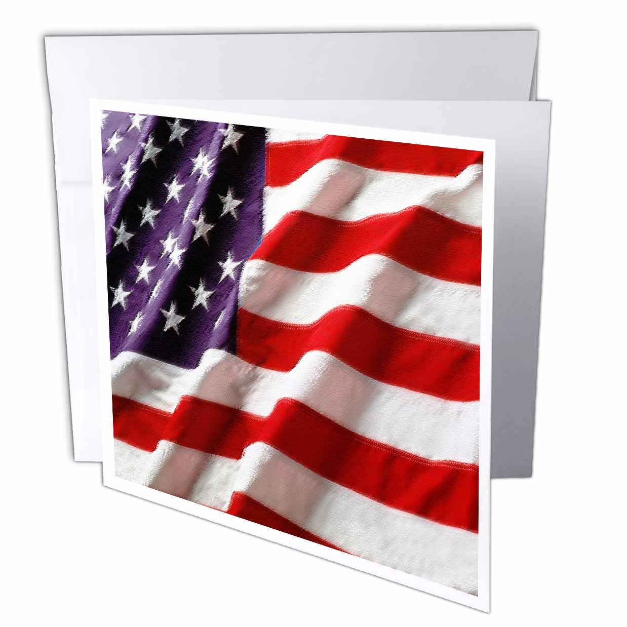 3dRose Janna Salak Designs Patriotic - Textured American Flag - Greeting Cards (gc_12146)
