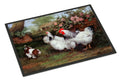 Chickens, Hens and Puppy Doormat Indoor Outdoor 18H X 27W Front Door Mat Rugs for Entryway, Non Slip Washable