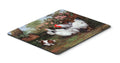 Chickens, Hens and Puppy Mouse Pad, Heat Resistant Trivet Hot Pad , Non Slip Rubber Desk Mat, Kitchen Counter Protector, Home Office Decor Gift