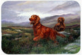 Irish Setters by Elizabeth Halstead Cutting Board Tempered Glass Kitchen Cutting Surface, Heat Resistant Chopping, Non-Slip Feet, Food Prep & Serving