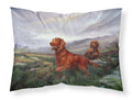 Irish Setters by Elizabeth Halstead Standard Pillowcase Lightweight Super Soft Easy Care Decorative Artwork Pillowcase, Standard