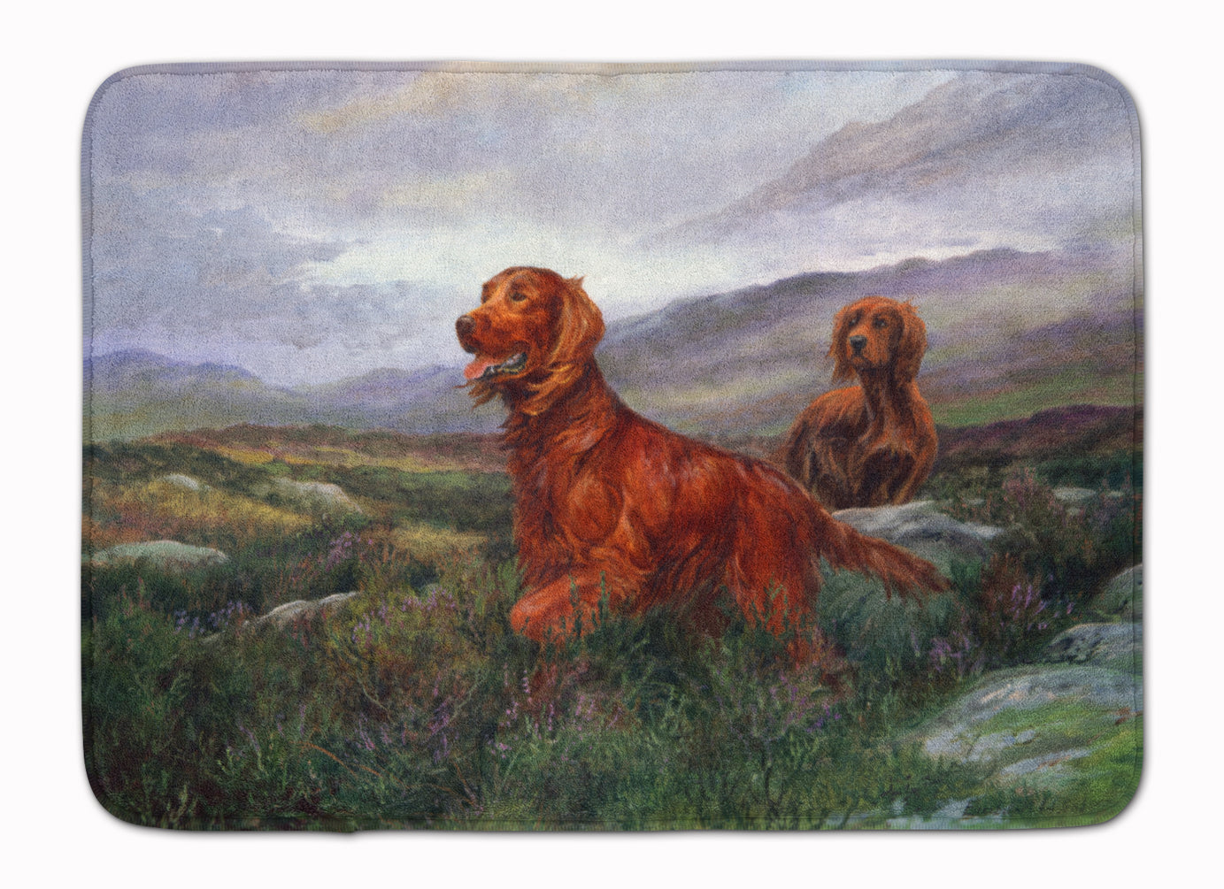 Irish Setters by Elizabeth Halstead Memory Foam Kitchen Mat Machine Washable Anti-Fatigue Cushion Comfort Bath or Kitchen Rug