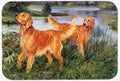 Golden Retrievers Cutting Board Tempered Glass Kitchen Cutting Surface, Heat Resistant Chopping, Non-Slip Feet, Food Prep & Serving