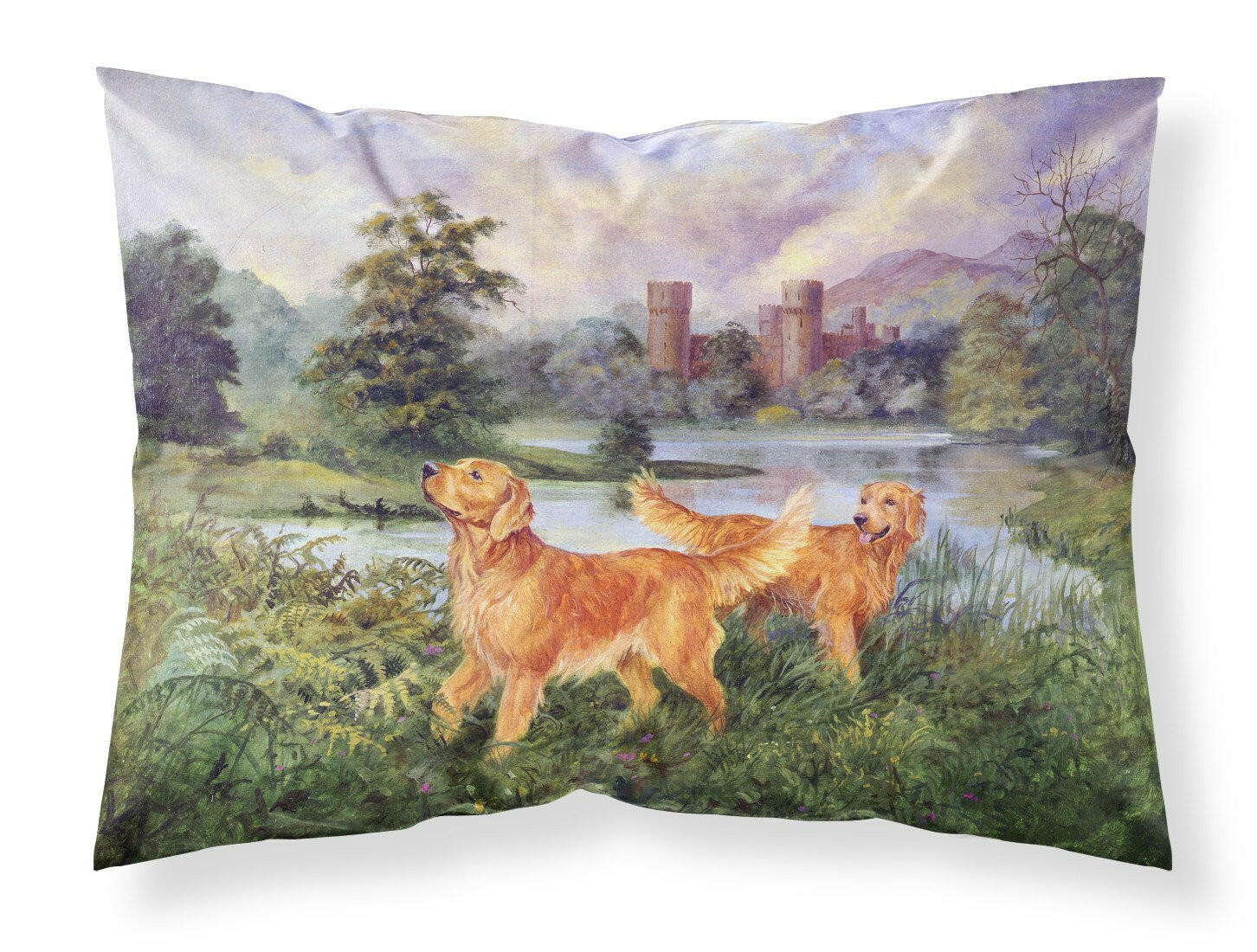 Golden Retrievers Standard Pillowcase Lightweight Super Soft Easy Care Decorative Artwork Pillowcase, Standard