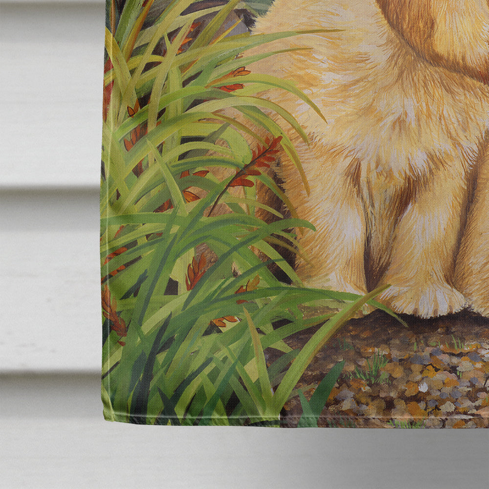 Yellow Labrador Puppies by Lesley Hallas House Flag 28x40 Porch Sleeve Pole Decorative Outside Yard Banner Artwork Wall Hanging, Polyester