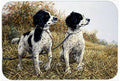 Two Springer Spaniels by Michael Herring Cutting Board Tempered Glass Kitchen Cutting Surface, Heat Resistant Chopping, Non-Slip Feet, Food Prep & Serving
