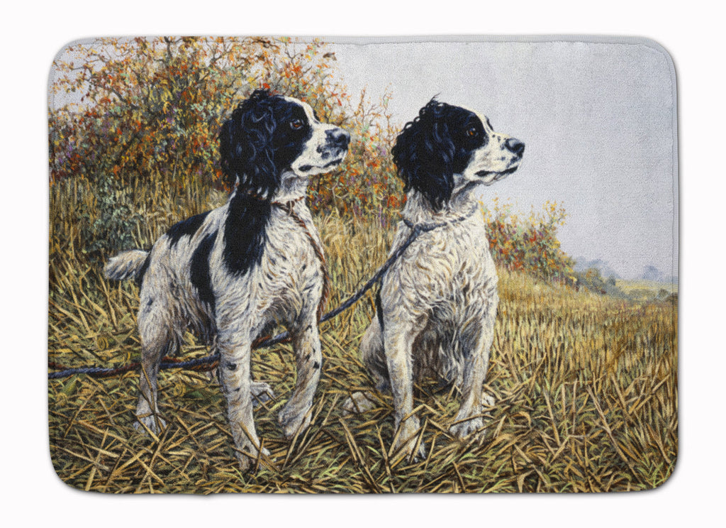 Two Springer Spaniels by Michael Herring Memory Foam Kitchen Mat Machine Washable Anti-Fatigue Cushion Comfort Bath or Kitchen Rug