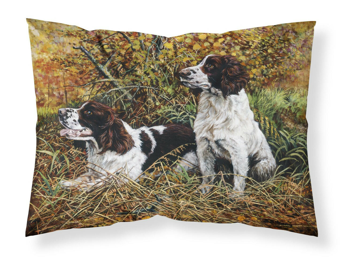 Two Springer Spaniels in the grasses Standard Pillowcase Lightweight Super Soft Easy Care Decorative Artwork Pillowcase, Standard