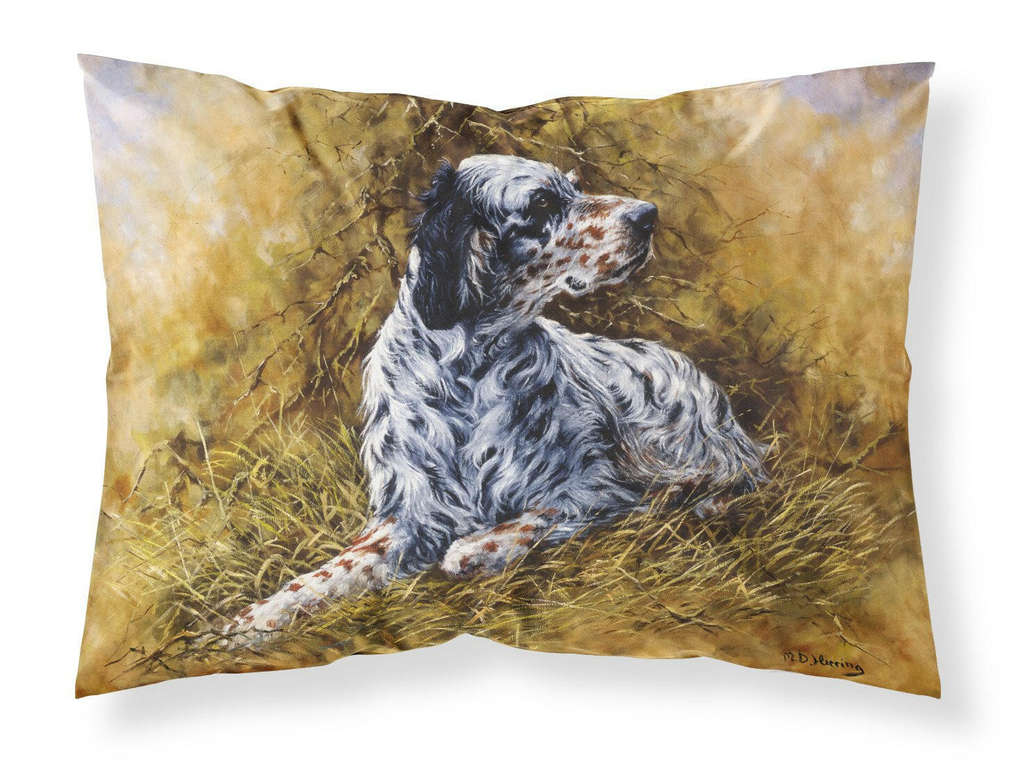 English Setter by Michael Herring Standard Pillowcase Lightweight Super Soft Easy Care Decorative Artwork Pillowcase, Standard
