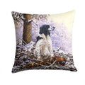 Springer Spaniel by Michael Herring Decorative Throw Pillow 14x14 Indoor Outdoor Accent Cushion, Fabric Cover with Insert for Sofa, Bed, Porch & Living Room