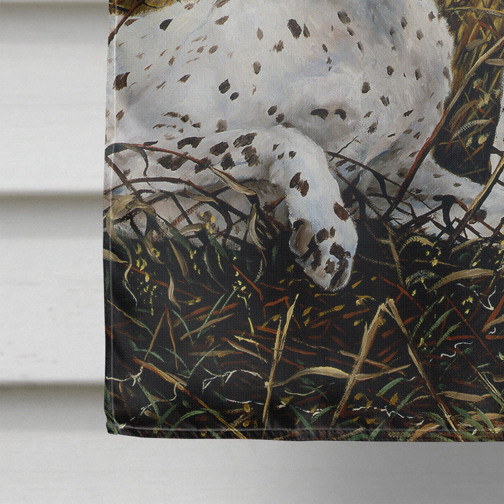 English Pointer by Michael Herring House Flag 28x40 Porch Sleeve Pole Decorative Outside Yard Banner Artwork Wall Hanging, Polyester
