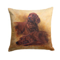 Red Irish Setters Portrait by Michael Herring Decorative Throw Pillow 14x14 Indoor Outdoor Accent Cushion, Fabric Cover with Insert for Sofa, Bed, Porch & Living Room