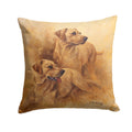 Yellow Labs by Michael Herring Decorative Throw Pillow 14x14 Indoor Outdoor Accent Cushion, Fabric Cover with Insert for Sofa, Bed, Porch & Living Room