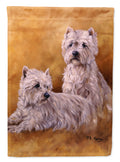 Westies by Michael Herring House Flag 28x40 Porch Sleeve Pole Decorative Outside Yard Banner Artwork Wall Hanging, Polyester
