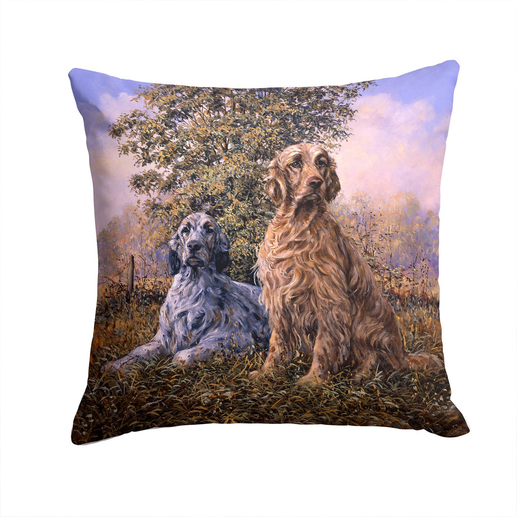 Setters by Michael Herring Decorative Throw Pillow 14x14 Indoor Outdoor Accent Cushion, Fabric Cover with Insert for Sofa, Bed, Porch & Living Room