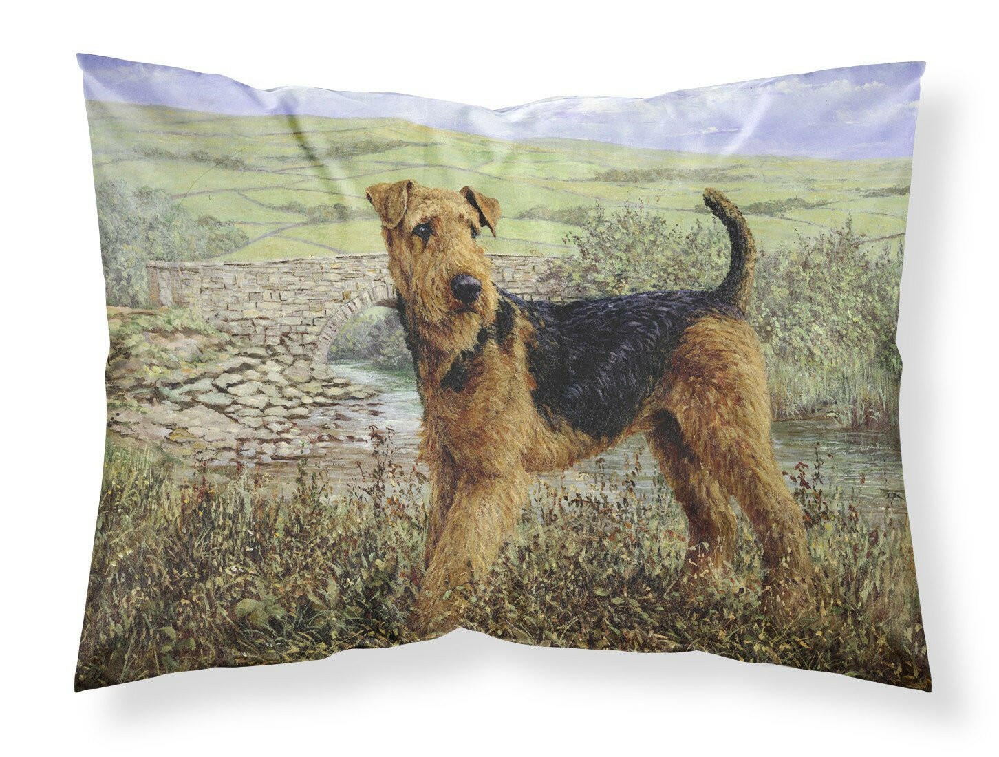 Airedale Terrier The Kings Country Standard Pillowcase Lightweight Super Soft Easy Care Decorative Artwork Pillowcase, Standard