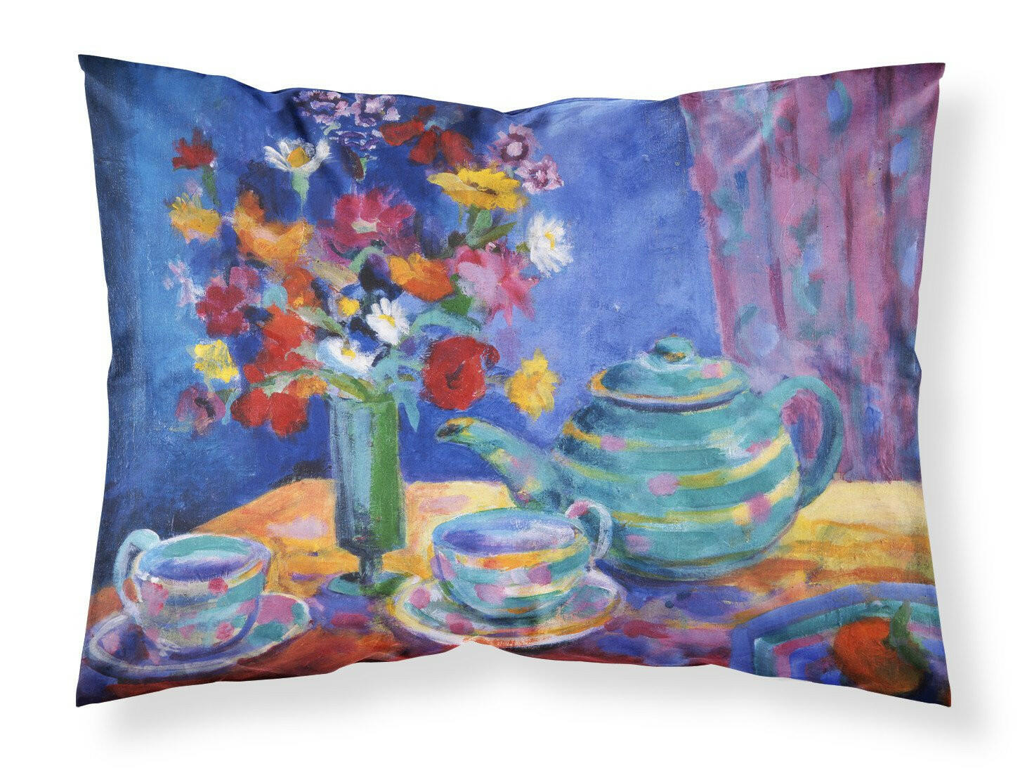 Blue Tea by Wendy Hoile Standard Pillowcase Lightweight Super Soft Easy Care Decorative Artwork Pillowcase, Standard