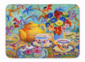 Teal Tea by Wendy Hoile Memory Foam Kitchen Mat Machine Washable Anti-Fatigue Cushion Comfort Bath or Kitchen Rug