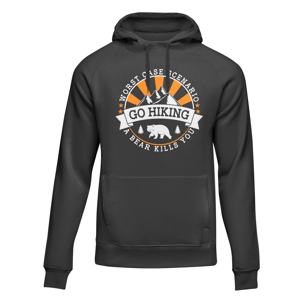Hiking Worst Case Scenario Adult Fleece Hoodie