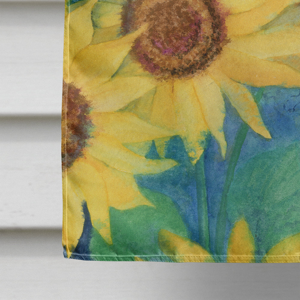 Sunflowers and Purple House Flag 28x40 Porch Sleeve Pole Decorative Outside Yard Banner Artwork Wall Hanging, Polyester