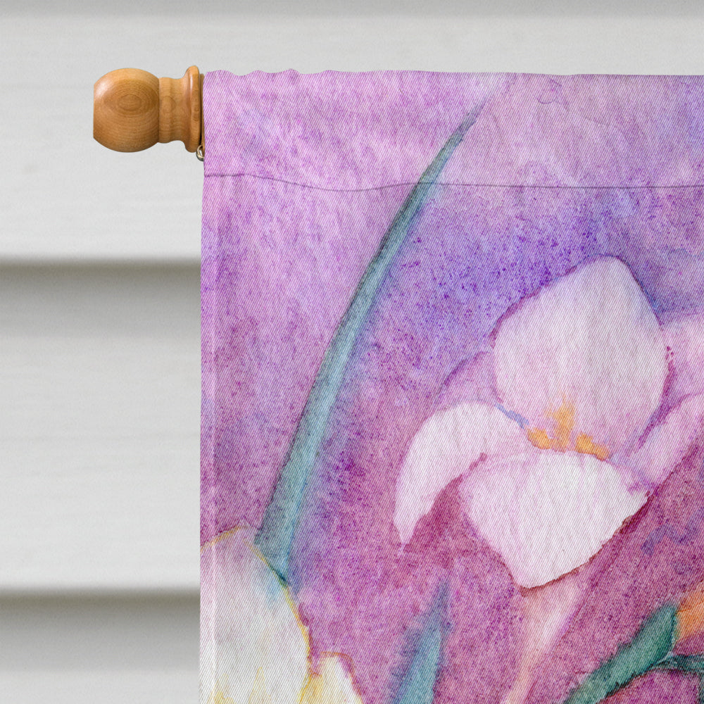 Freesias House Flag 28x40 Porch Sleeve Pole Decorative Outside Yard Banner Artwork Wall Hanging, Polyester