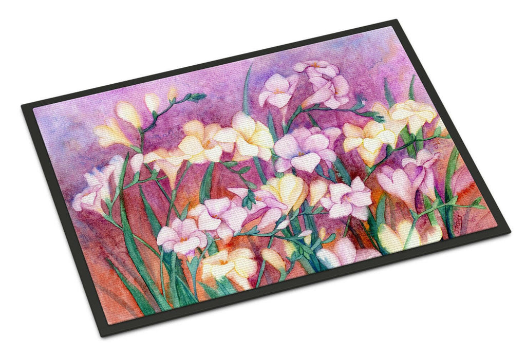 Freesias Doormat Indoor Outdoor 24H X 36W Front Door Mat Rugs for Entryway, Non Slip Washable Low Pile,