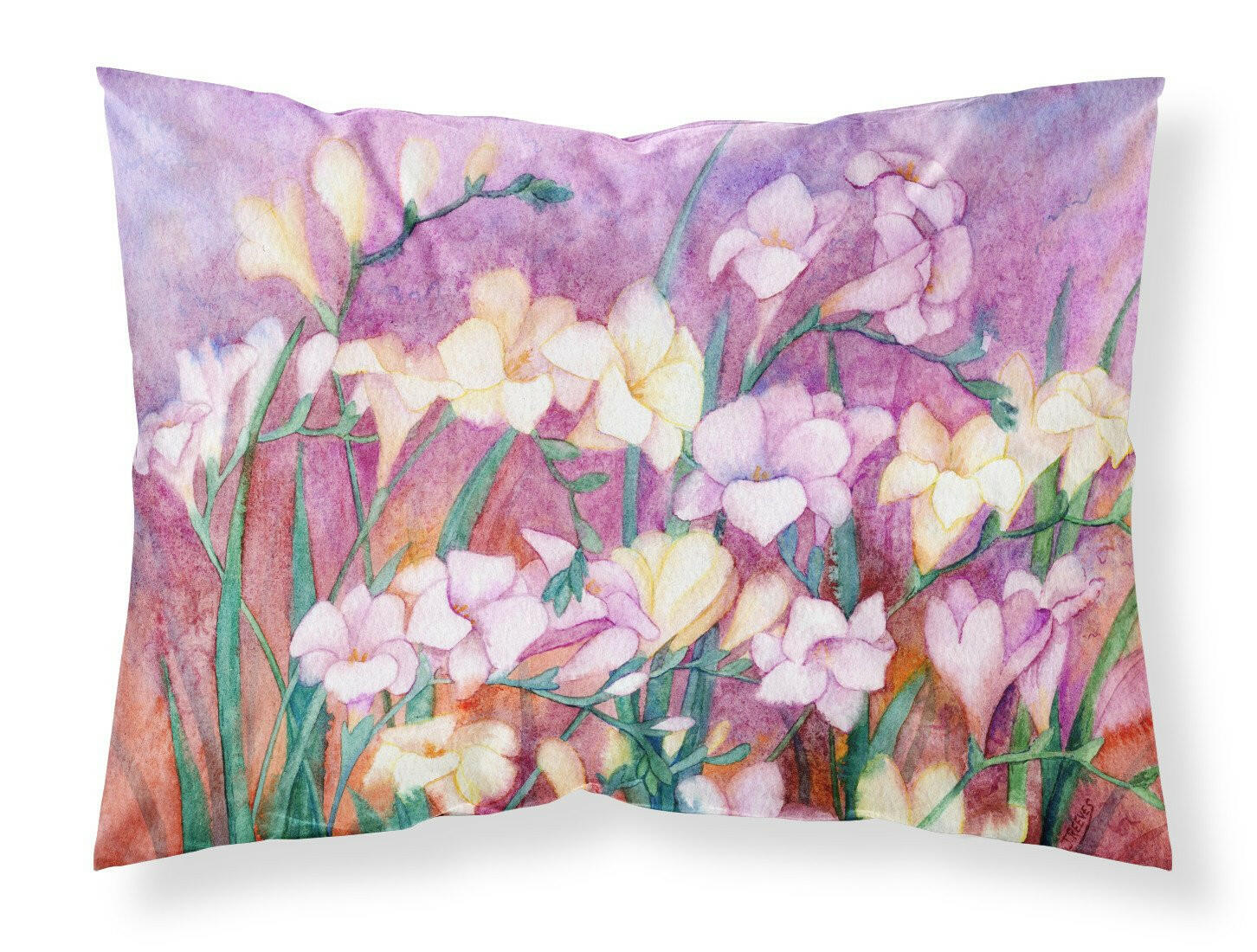 Freesias Standard Pillowcase Lightweight Super Soft Easy Care Decorative Artwork Pillowcase, Standard