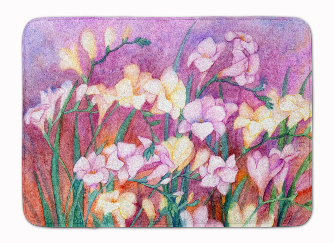 Freesias Memory Foam Kitchen Mat Machine Washable Anti-Fatigue Cushion Comfort Bath or Kitchen Rug