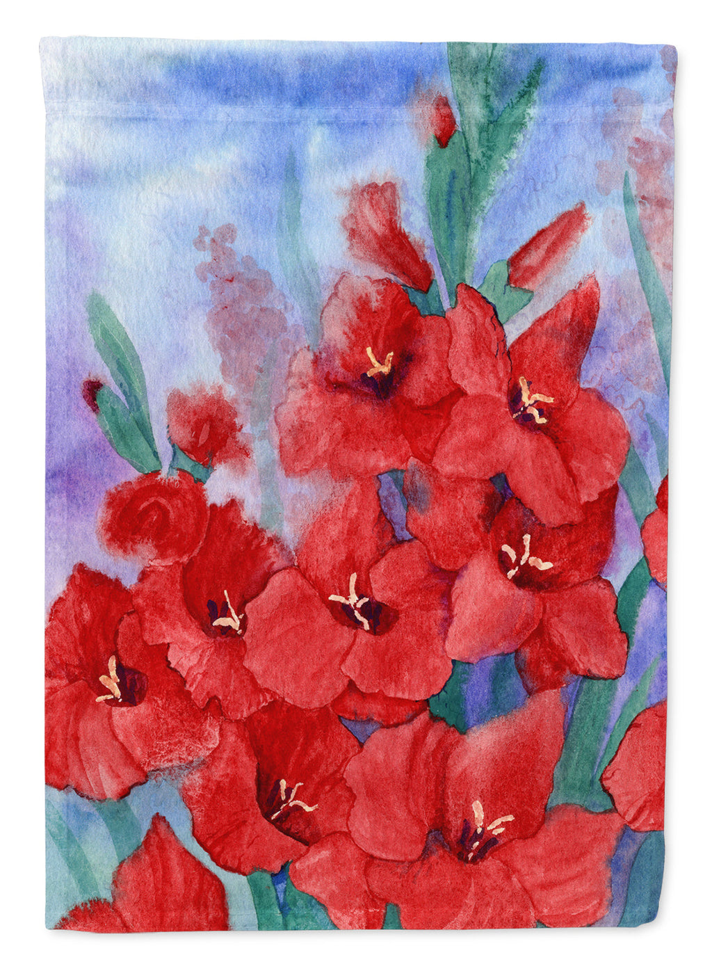Gladioli House Flag 28x40 Porch Sleeve Pole Decorative Outside Yard Banner Artwork Wall Hanging, Polyester