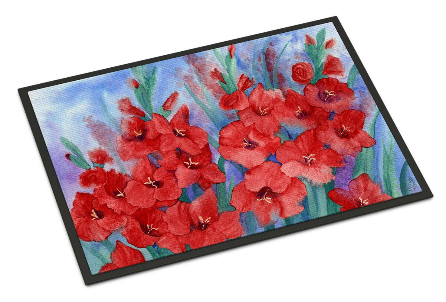 Gladioli Doormat Indoor Outdoor 24H X 36W Front Door Mat Rugs for Entryway, Non Slip Washable Low Pile,