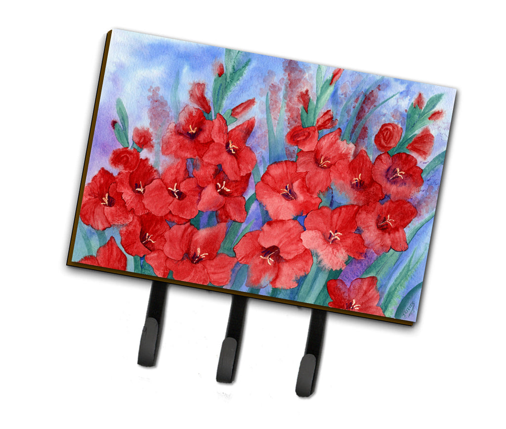 Gladioli Leash or Key Holder Wall Hooks, Coat Rack Wall Mount, for Hanging Keys, Towels, Aprons, Leashes