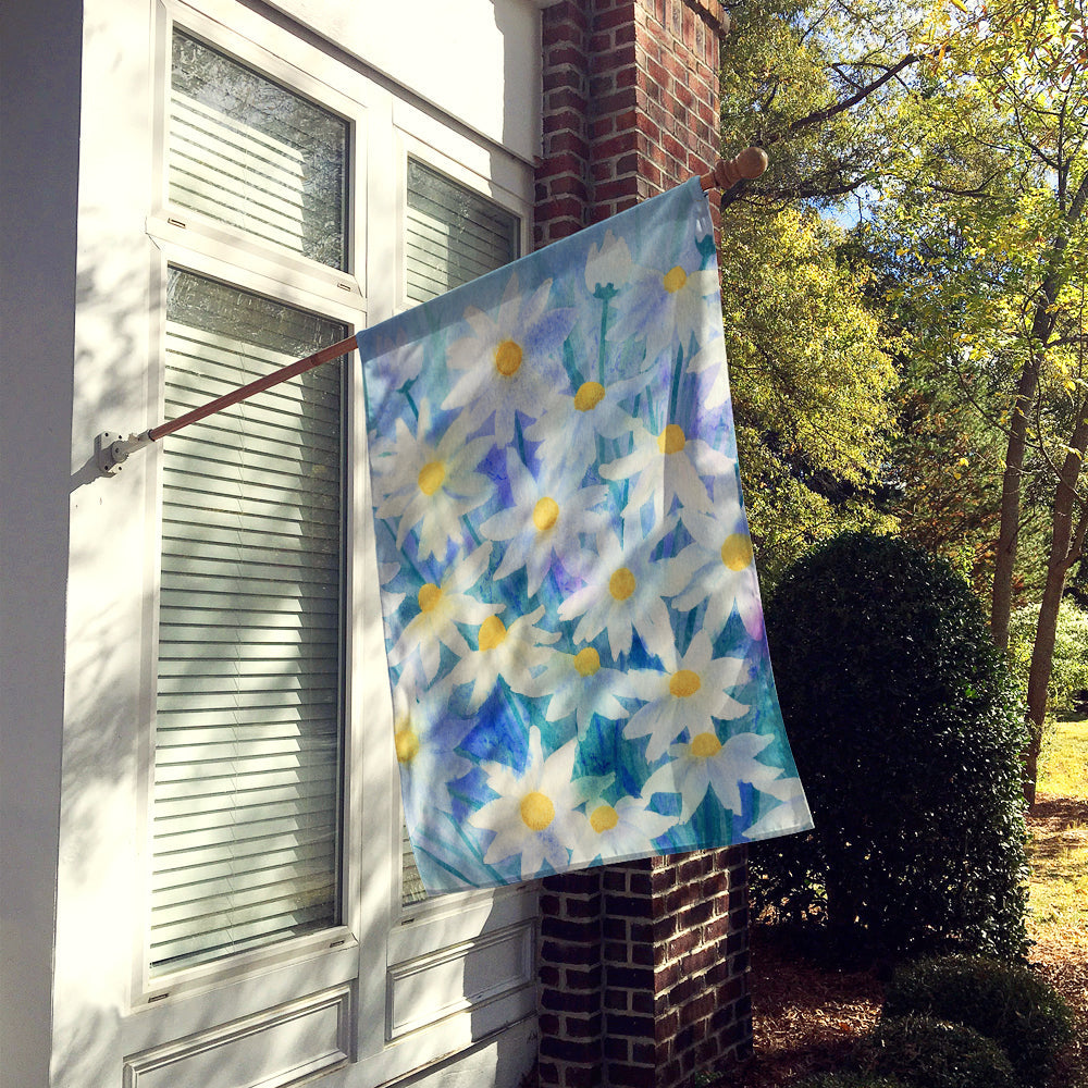 Light and Airy Daisies House Flag 28x40 Porch Sleeve Pole Decorative Outside Yard Banner Artwork Wall Hanging, Polyester