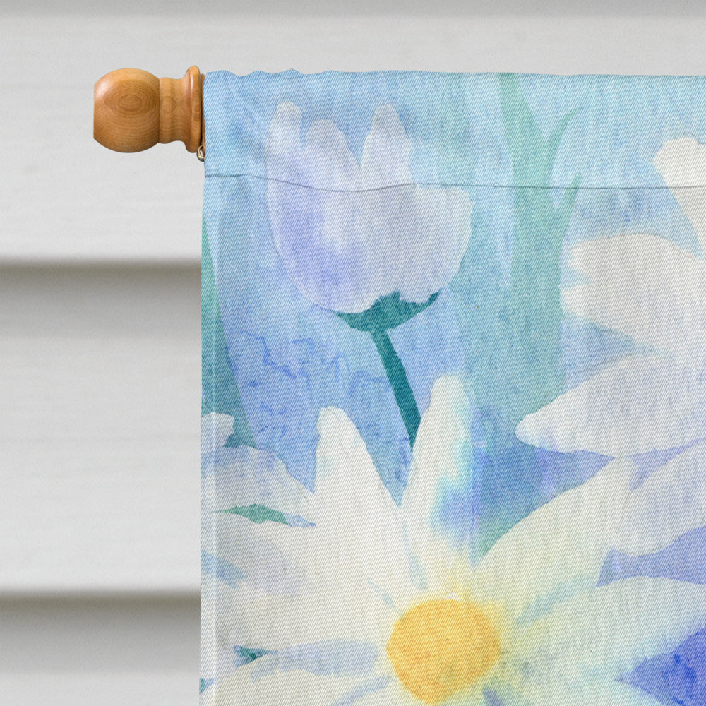 Light and Airy Daisies House Flag 28x40 Porch Sleeve Pole Decorative Outside Yard Banner Artwork Wall Hanging, Polyester