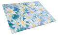 Light and Airy Daisies Cutting Board Tempered Glass Kitchen Cutting Surface, Heat Resistant Chopping, Non-Slip Feet, Food Prep & Serving