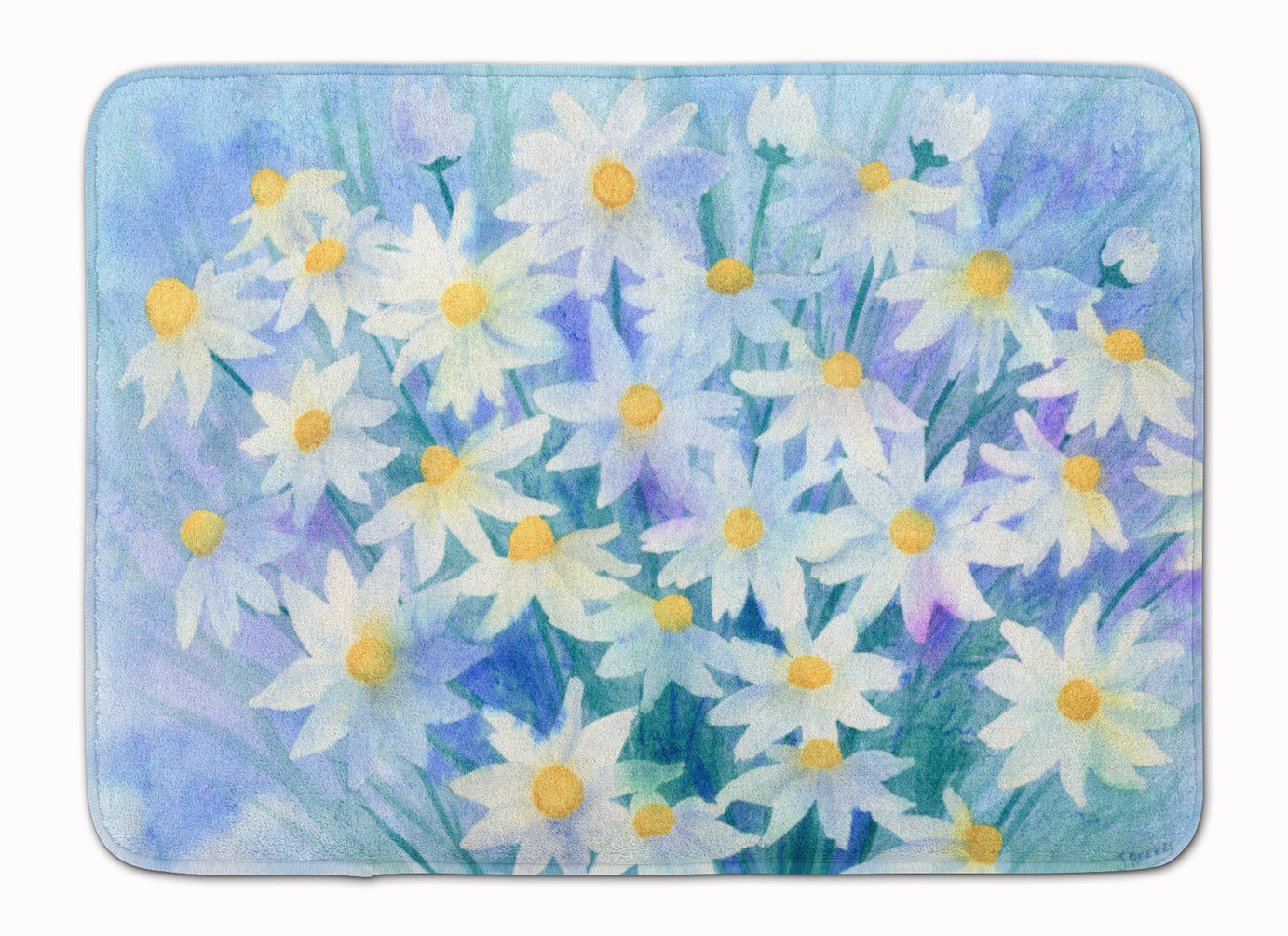 Light and Airy Daisies Memory Foam Kitchen Mat Machine Washable Anti-Fatigue Cushion Comfort Bath or Kitchen Rug