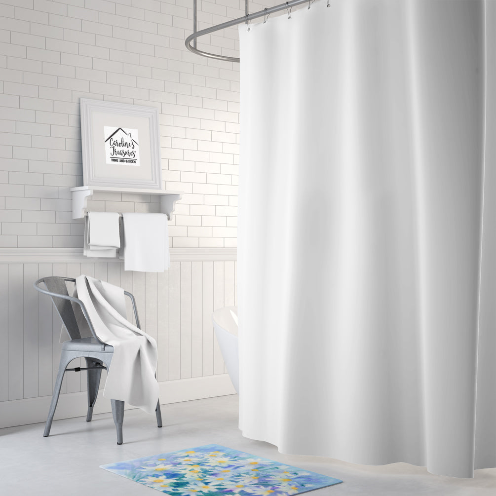 Light and Airy Daisies Memory Foam Kitchen Mat Machine Washable Anti-Fatigue Cushion Comfort Bath or Kitchen Rug