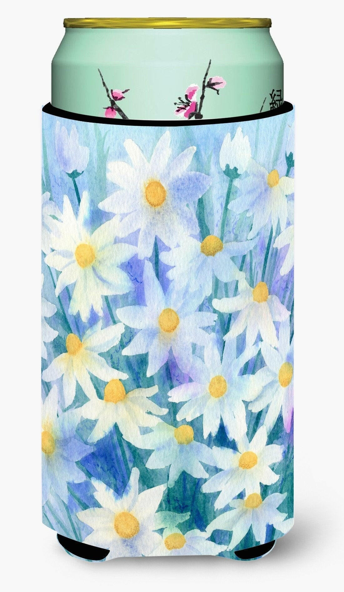 Light and Airy Daisies Tall Boy Hugger Can Cooler Sleeve Machine Washable Drink Collapsible Insulator Beverage Insulated Holder