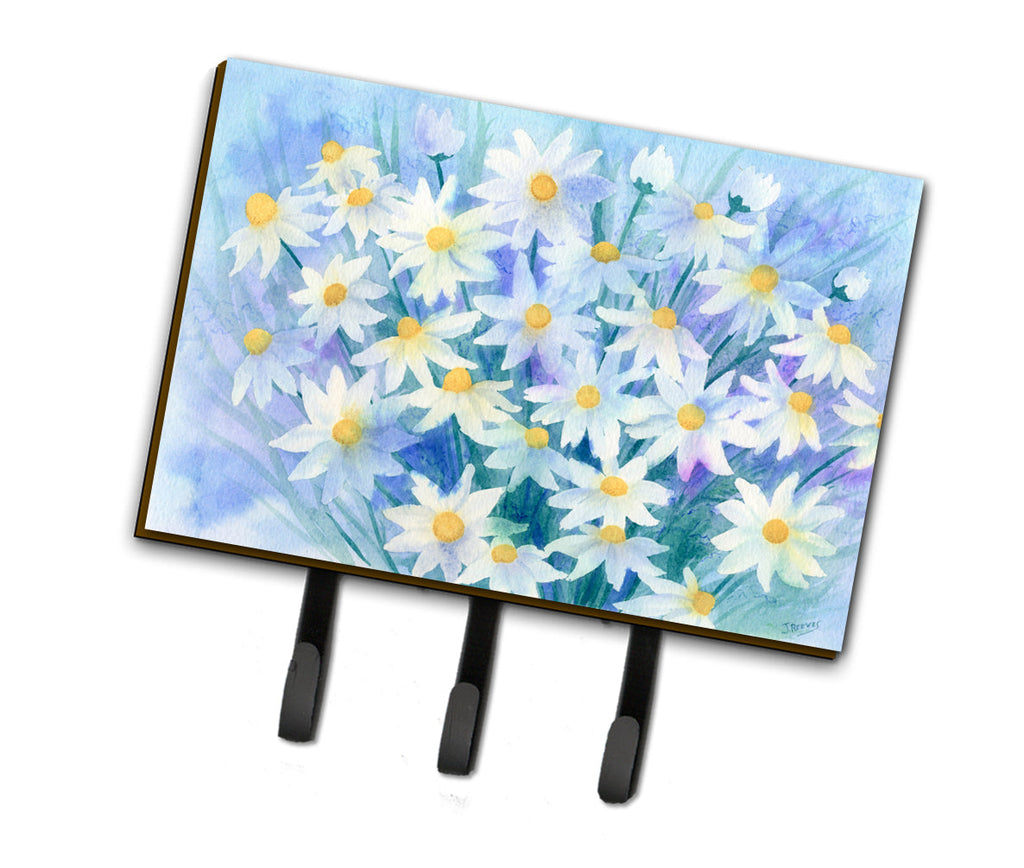 Light and Airy Daisies Leash or Key Holder Wall Hooks, Coat Rack Wall Mount, for Hanging Keys, Towels, Aprons, Leashes