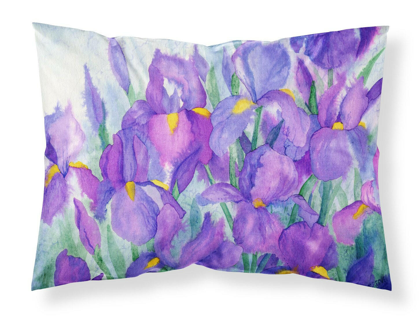 Purple Iris Standard Pillowcase Lightweight Super Soft Easy Care Decorative Artwork Pillowcase, Standard