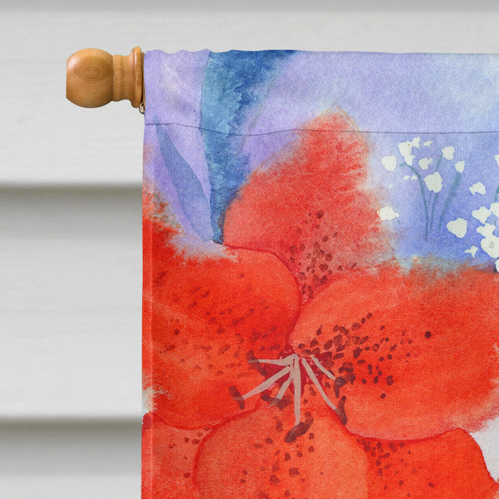 Lillies House Flag 28x40 Porch Sleeve Pole Decorative Outside Yard Banner Artwork Wall Hanging, Polyester