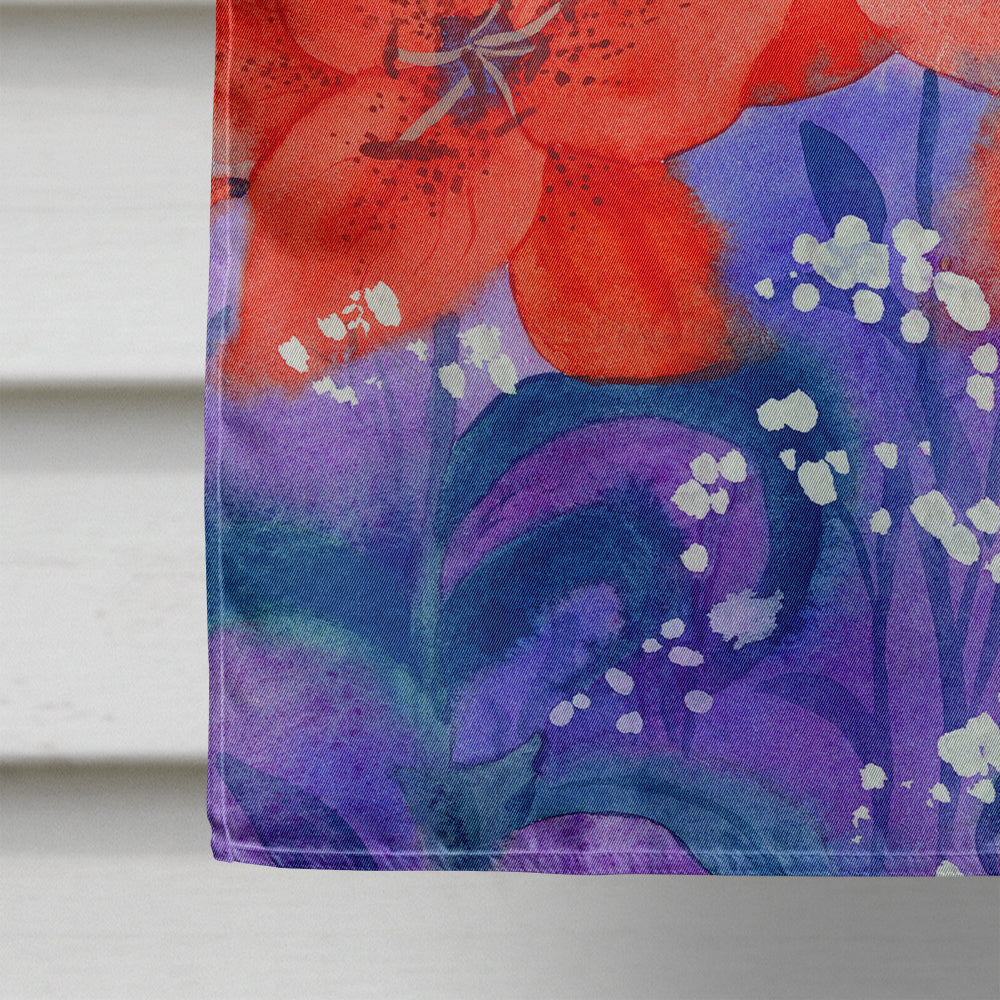Lillies House Flag 28x40 Porch Sleeve Pole Decorative Outside Yard Banner Artwork Wall Hanging, Polyester
