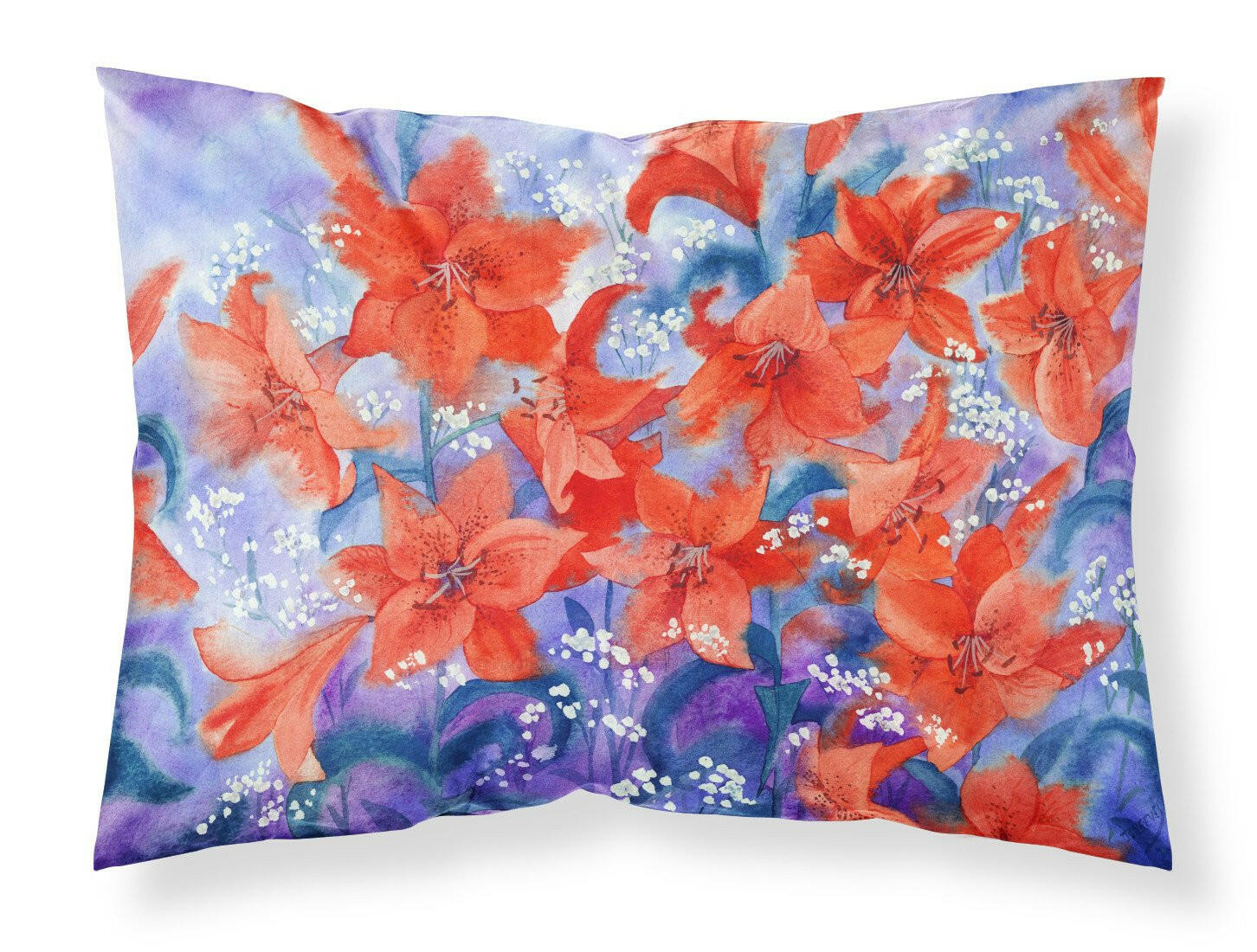Lillies Standard Pillowcase Lightweight Super Soft Easy Care Decorative Artwork Pillowcase, Standard