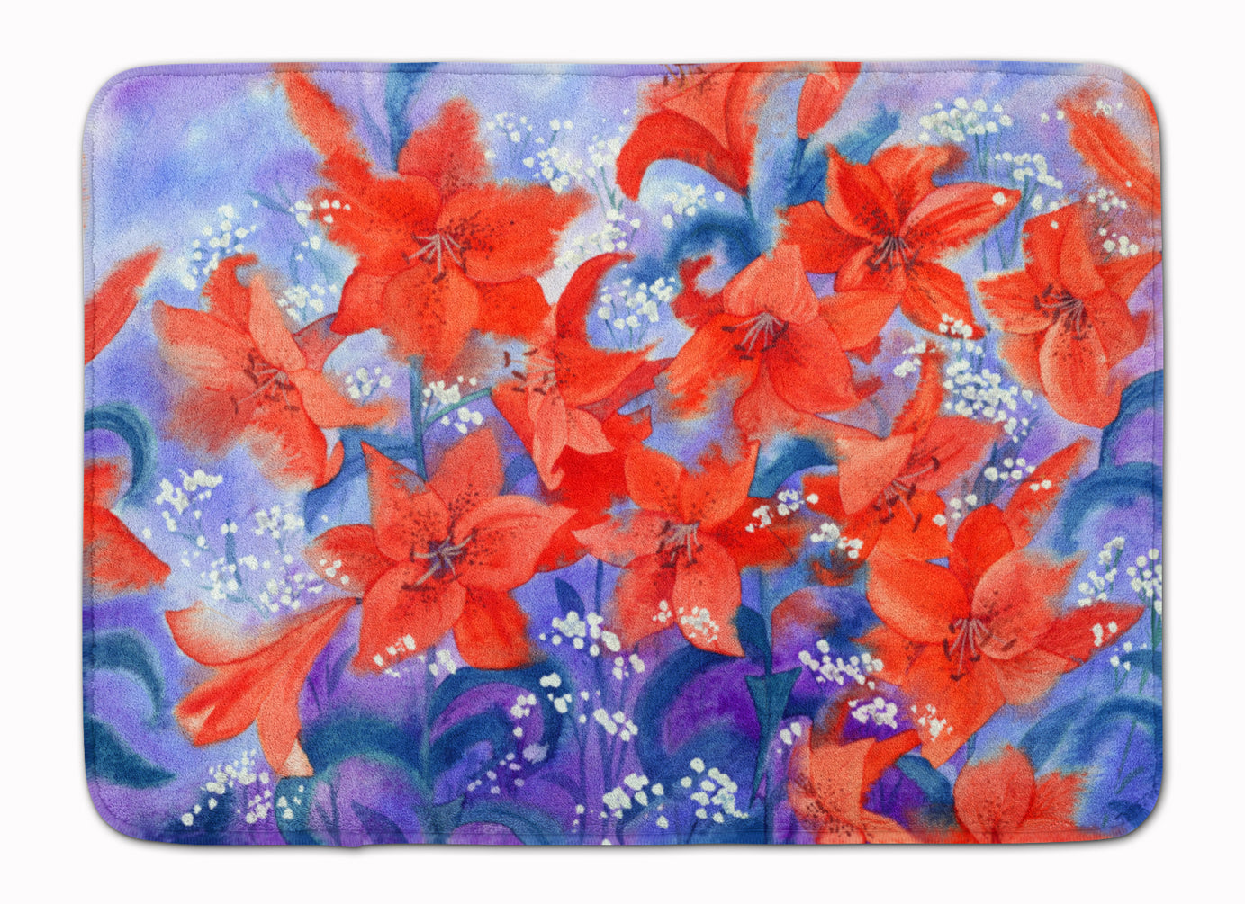 Lillies Memory Foam Kitchen Mat Machine Washable Anti-Fatigue Cushion Comfort Bath or Kitchen Rug