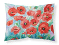 Poppies Standard Pillowcase Lightweight Super Soft Easy Care Decorative Artwork Pillowcase, Standard