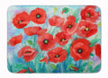 Poppies Memory Foam Kitchen Mat Machine Washable Anti-Fatigue Cushion Comfort Bath or Kitchen Rug