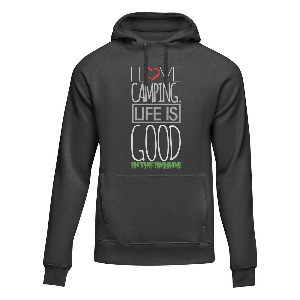 I Love Camping In The Woods Adult Fleece Hoodie